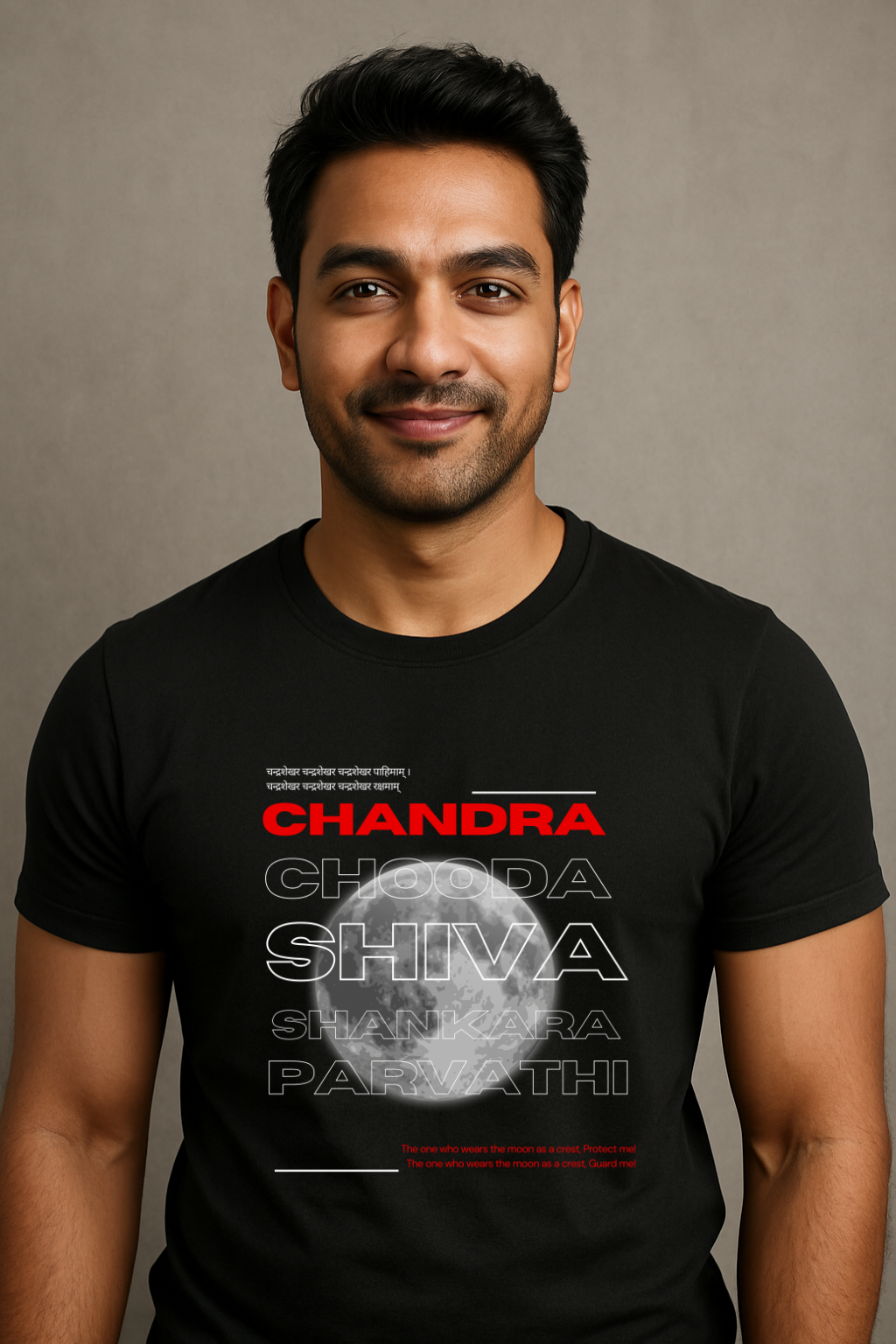 CHANDRA CHOODA SHIVA – The Celestial Classic Crew T-Shirt 🌙