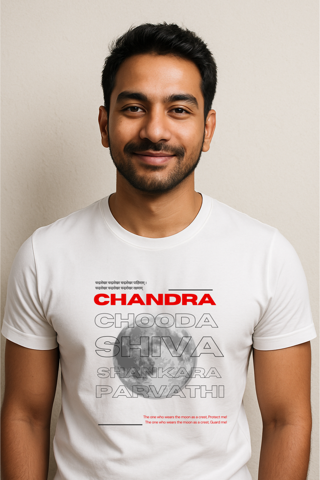 CHANDRA CHOODA SHIVA – The Celestial Classic Crew T-Shirt 🌙